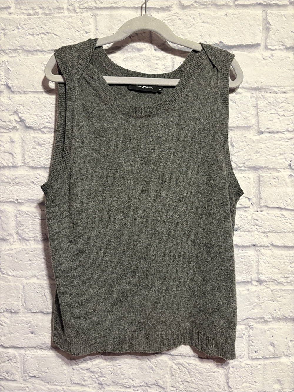 Talula Gray Cashmere Blend Knit Tank/Vest Medium